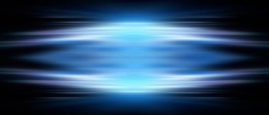 Modern minimalist, fütürist stüdyo geçmişi. Çizgileri ve ışıkları olan karanlık bir arka plan, neon ışığı, gece görüşü. Soyut mavi arkaplan. Boş sahne.