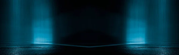 Licht Effect Wazige Achtergrond Natte Asfalt Nachtzicht Stad Neon Reflecties — Stockfoto