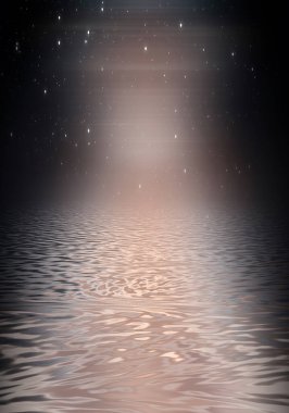 Boş gelecekçi dramatik sahne. Soyut karanlık manzara, sokak. Neon ışığı sıvısı elementi. Gece görüşü, neon mavi ışık. Fantezi arka planı. 3B illüstrasyon