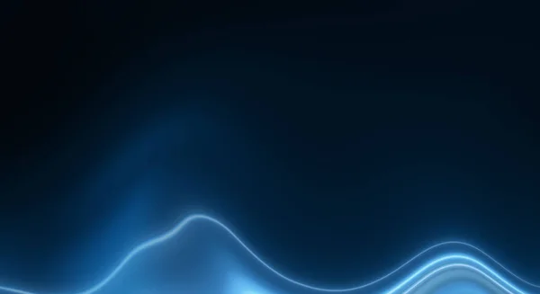 Абстрактний Синій Фон Плавними Лініями Променями Неонова Рідина Вода Переповнюється — стокове фото