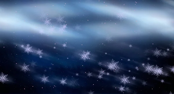 Dunkler Neonfarbener Abstrakter Winterhintergrund Mit Schneeflocken Glatte Linien Schneeflocken Bewegung — Stockfoto