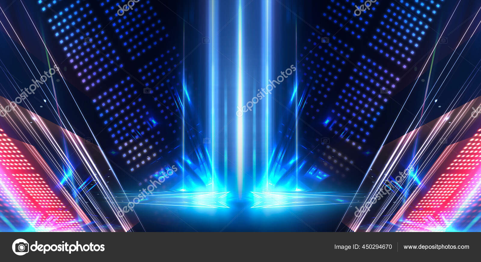 Background Empty Stage Show Neon Light Laser Show Laser Futuristic Stock  Photo by ©Vitalina_G 450294670