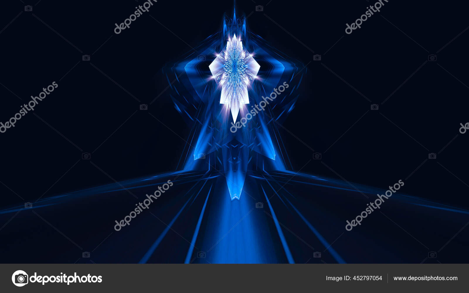 摘要深蓝色夜色背景蓝色霓虹灯对称反射未来光隧道 图库照片 C Vitalina G 摘要深蓝色夜色背景蓝色霓虹灯对称反射未来光隧道 图库照片 C Vitalina G
