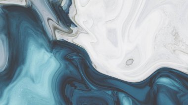 Sıvı akrilik reçine tasviri. Boşanmalar, pürüzsüz çizgiler, renkler. İnci modülasyonları. Akrilik, epoksi, yarım tonlu soyutlama. 3d illüstrasyon