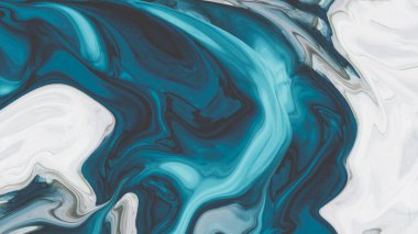 Sıvı akrilik reçine tasviri. Boşanmalar, pürüzsüz çizgiler, renkler. İnci modülasyonları. Akrilik, epoksi, yarım tonlu soyutlama. 3d illüstrasyon