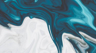 Sıvı akrilik reçine tasviri. Boşanmalar, pürüzsüz çizgiler, renkler. İnci modülasyonları. Akrilik, epoksi, yarım tonlu soyutlama. 3d illüstrasyon