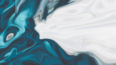 Sıvı akrilik reçine tasviri. Boşanmalar, pürüzsüz çizgiler, renkler. İnci modülasyonları. Akrilik, epoksi, yarım tonlu soyutlama. 3d illüstrasyon