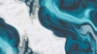 Sıvı akrilik reçine tasviri. Boşanmalar, pürüzsüz çizgiler, renkler. İnci modülasyonları. Akrilik, epoksi, yarım tonlu soyutlama. 3d illüstrasyon