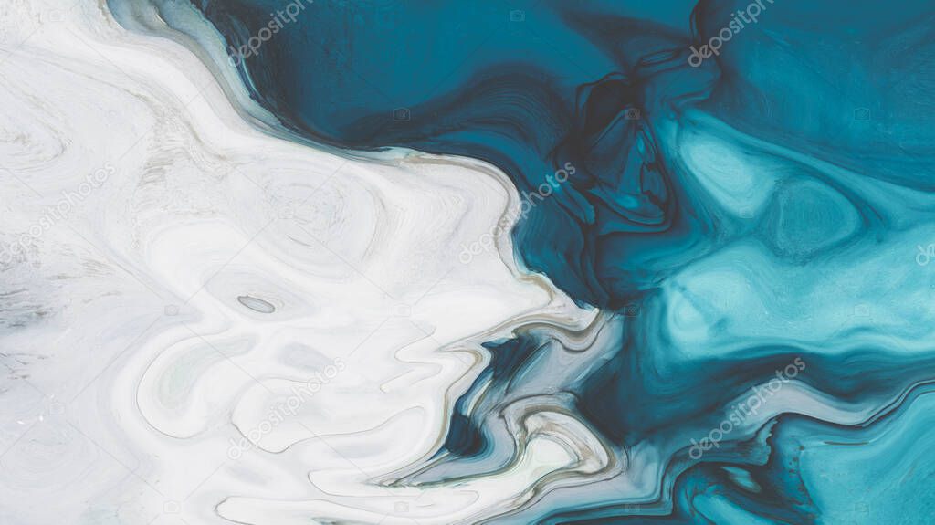 Illustration of liquid acrylic resin. Divorces and smooth lines of paint, colors. Pearl modulations. Abstraction of acrylic, epoxy, halftones. 3d illustration