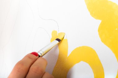 Güzel kız dekorasyon duvar