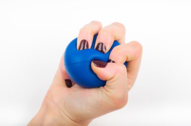 Stress ball in hand clipart