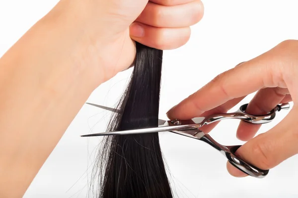 Scissors and hair — Stock Photo, Image
