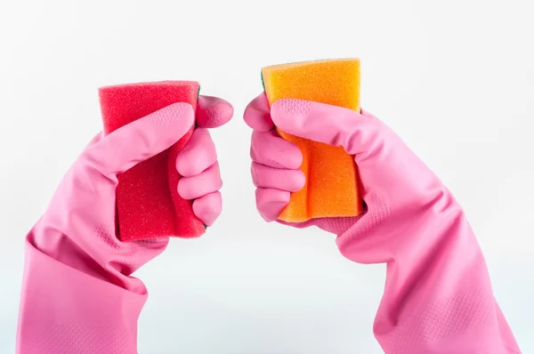 Guantes de goma con esponja — Foto de Stock