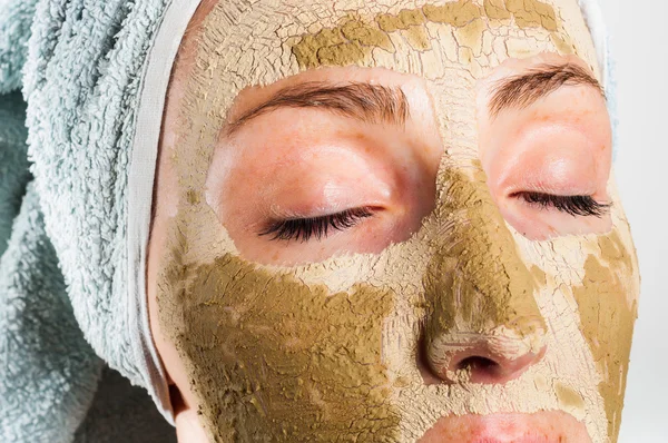 Facial mask green mask — Stock Photo, Image