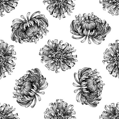 Siyah ve beyaz makineli kusursuz desen