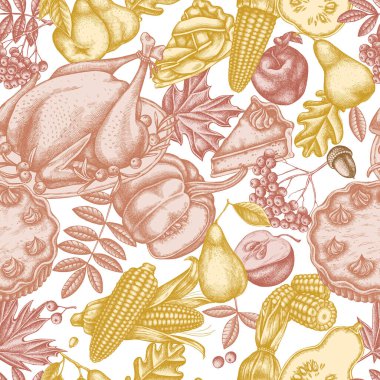 El yapımı pastel kabak, çatal, bıçak, armut, hindi, balkabağı turtası, elmalı turta, mısır, elma, rowan, akçaağaç, meşe