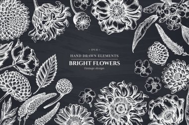 Tebeşir gelincik çiçeği, gerbera, ayçiçeği, süt otu, yıldız çiçeği, Veronica