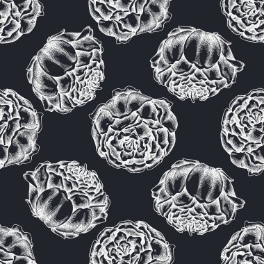 Elle çizilmiş tebeşir şakayığı ile kusursuz desen