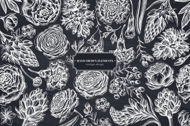 Tebeşir şakayığı, karanfil, ranunculus, balmumu çiçeği, ornithogalum, sümbül...