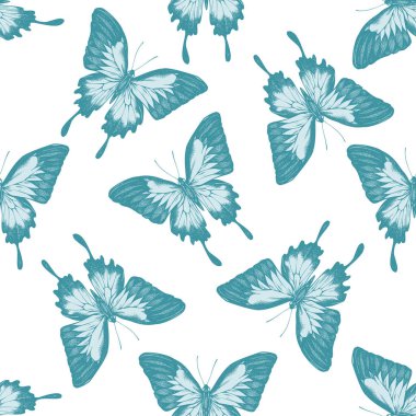 Kusursuz desenli, elle çizilmiş pastel mavisi imparator.