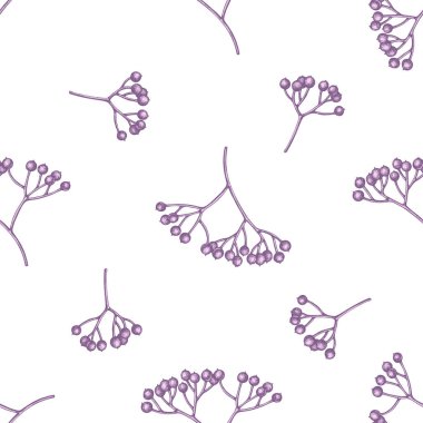 Elle çizilmiş pastel viburnum ile kusursuz desen