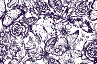 İris japonica, çingene, papatya, badem, menelaus mavi morpho, mavi morpho, kırmızı dantel, orman süsü, güller.