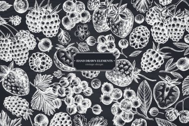 Tebeşir çileği, yabanmersini, kırmızı frenk üzümü, ahududu, böğürtlen