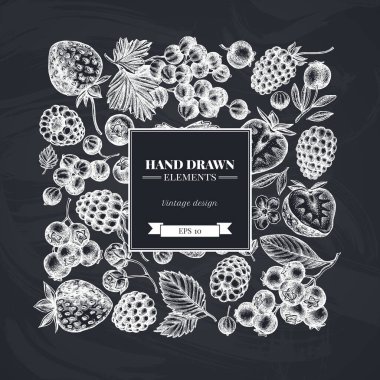 Tebeşir çileği, yabanmersini, kırmızı frenk üzümü, ahududu, böğürtlen