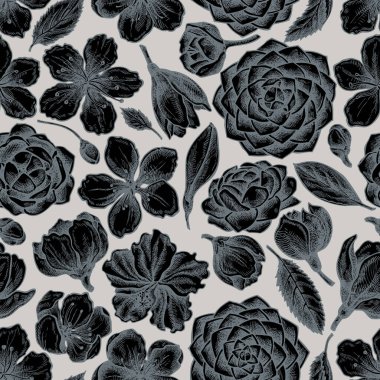 Kusursuz desenli el yapımı amberçiçeği, erik çiçeği, şeftali çiçeği, sakura çiçeği, manolya çiçeği, kamelya japonica