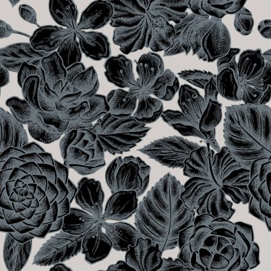 Kusursuz desenli el yapımı amberçiçeği, erik çiçeği, şeftali çiçeği, sakura çiçeği, manolya çiçeği, kamelya japonica