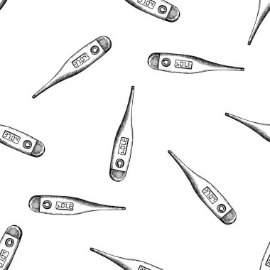 Siyah beyaz medikal termometresi olan kusursuz bir model.