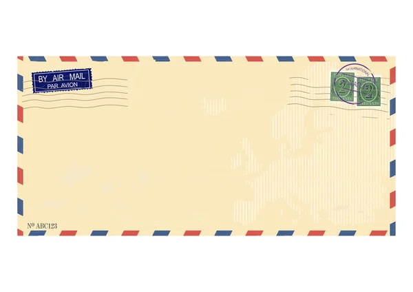 Busta della posta aerea. Vettore — Vettoriale Stock