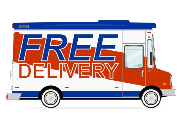 Camion de livraison gratuit — Image vectorielle