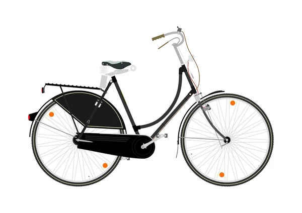 Bicicleta Retro Dibujos Animados Sobre Fondo Blanco Vector Plano — Vector de stock