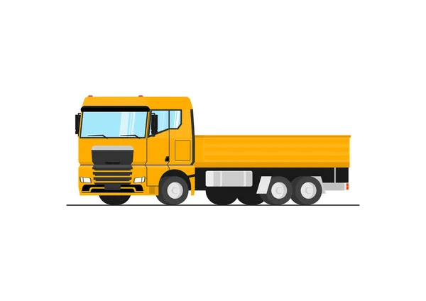 Cartoon Truck Modern Cab Engine Type Truck Flat Vector — Stock Vector