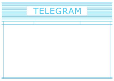 Boş modern telgraf formu. Düz vektör.
