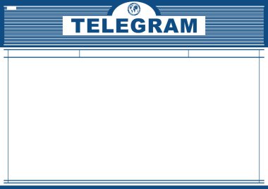 Boş modern telgraf formu. Düz vektör.