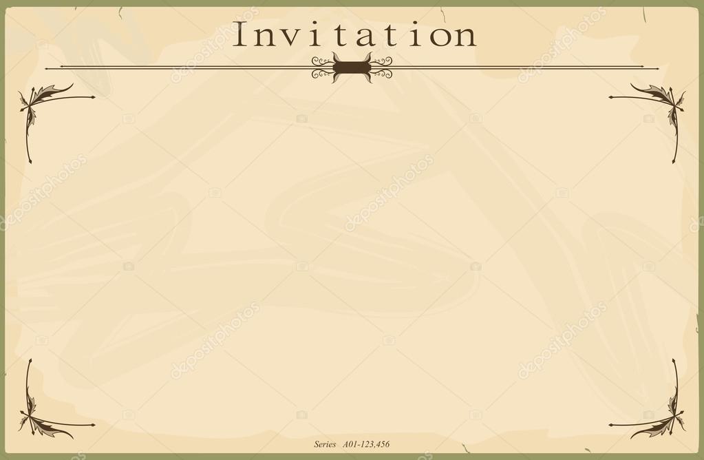 blank vintage invitation templates