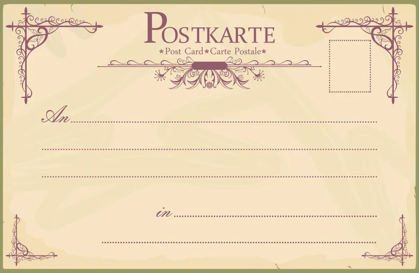 Postal Vintage — Archivo Imágenes Vectoriales