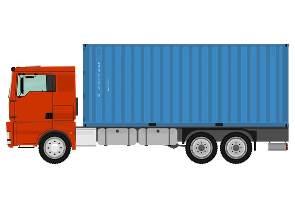 Ciężarówki i kontener — Wektor stockowy