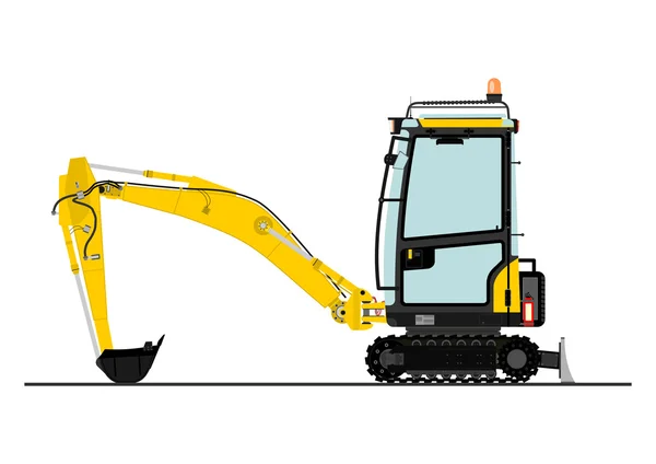 Compact excavator — Stock Vector