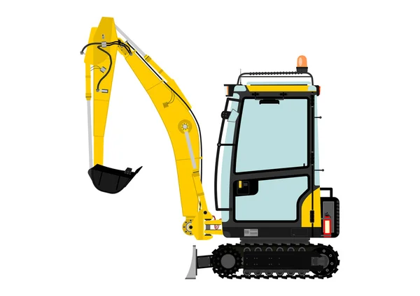 Compact excavator — Stock Vector