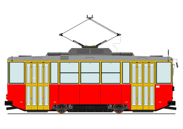 Oldtimer-Straßenbahn — Stockvektor