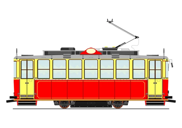 Vintage tramvay — Stok Vektör