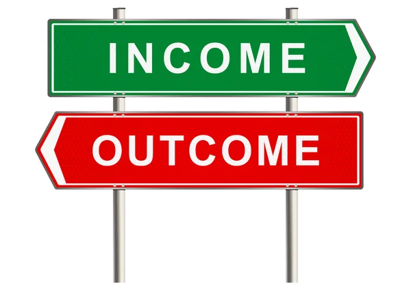 Income and outcome. — Stock Photo, Image