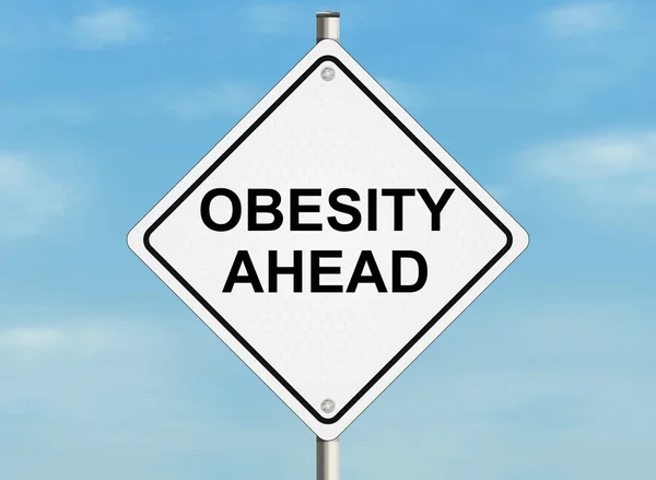 Obezite yol levhası — Stok fotoğraf