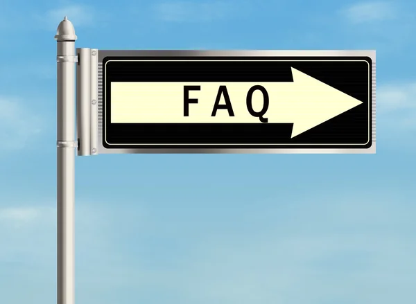 FAQ sinal — Fotografia de Stock