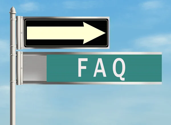 FAQ sign — Stock Photo, Image