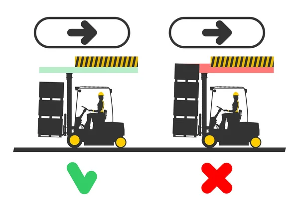 Forklift tehlikeleri Infographic — Stok Vektör