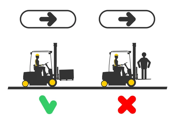 Forklift tehlikeleri Infographic — Stok Vektör